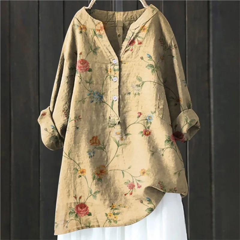 Chic blouse floral accents for women | Lara -3