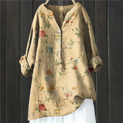Chic blouse floral accents for women | Lara -3