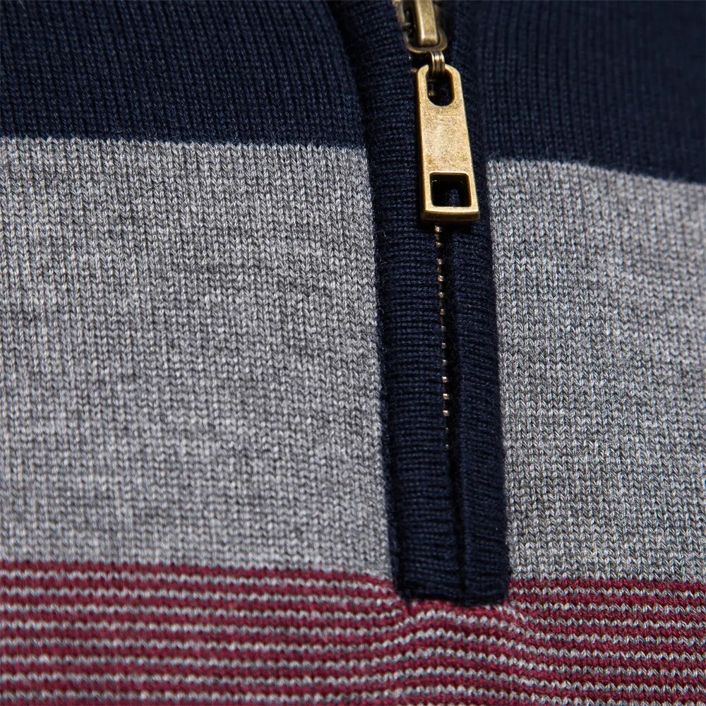 Classic quarter-zip everyday jumper for men | Burk -12