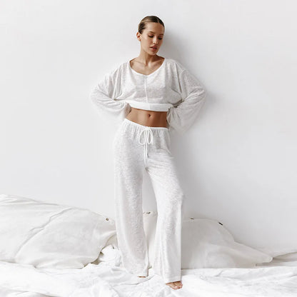 Mara breezy loungewear set trousers for women | Solara -4
