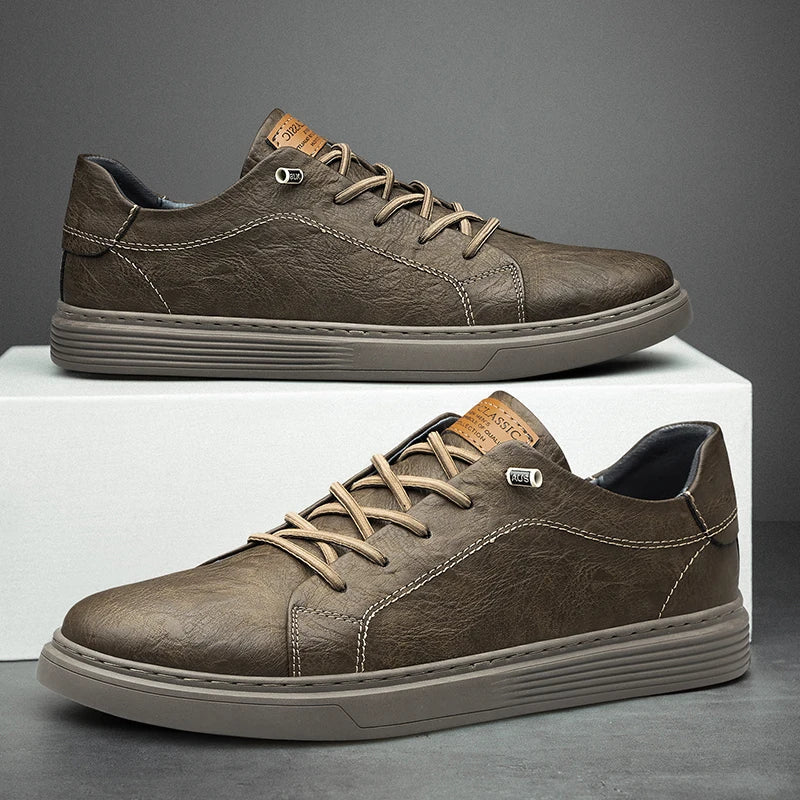 Classic genuine leather oxford trainers for men | Oxfords -4