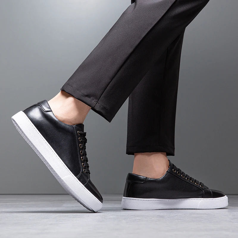 Leather casual trainer for men | Marco -4