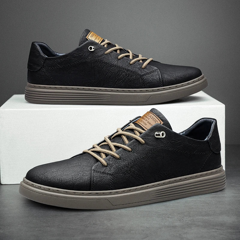 Classic genuine leather oxford trainers for men | Oxfords -2