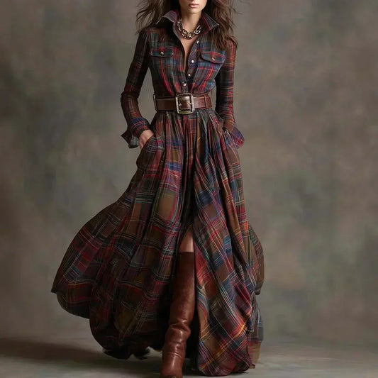Classic relaxed everyday maxi dress for women | Althea -1