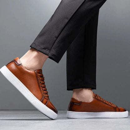 Leather casual trainer for men | Marco -11