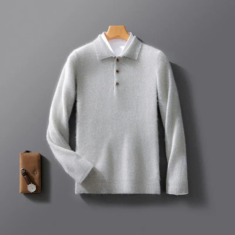 Classic cashmere everyday polo shirt for men | Belford -3