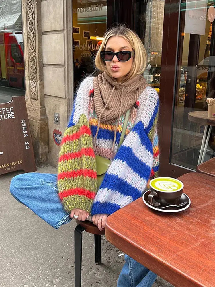 Colorful mohair jumper for women | Celestine -2