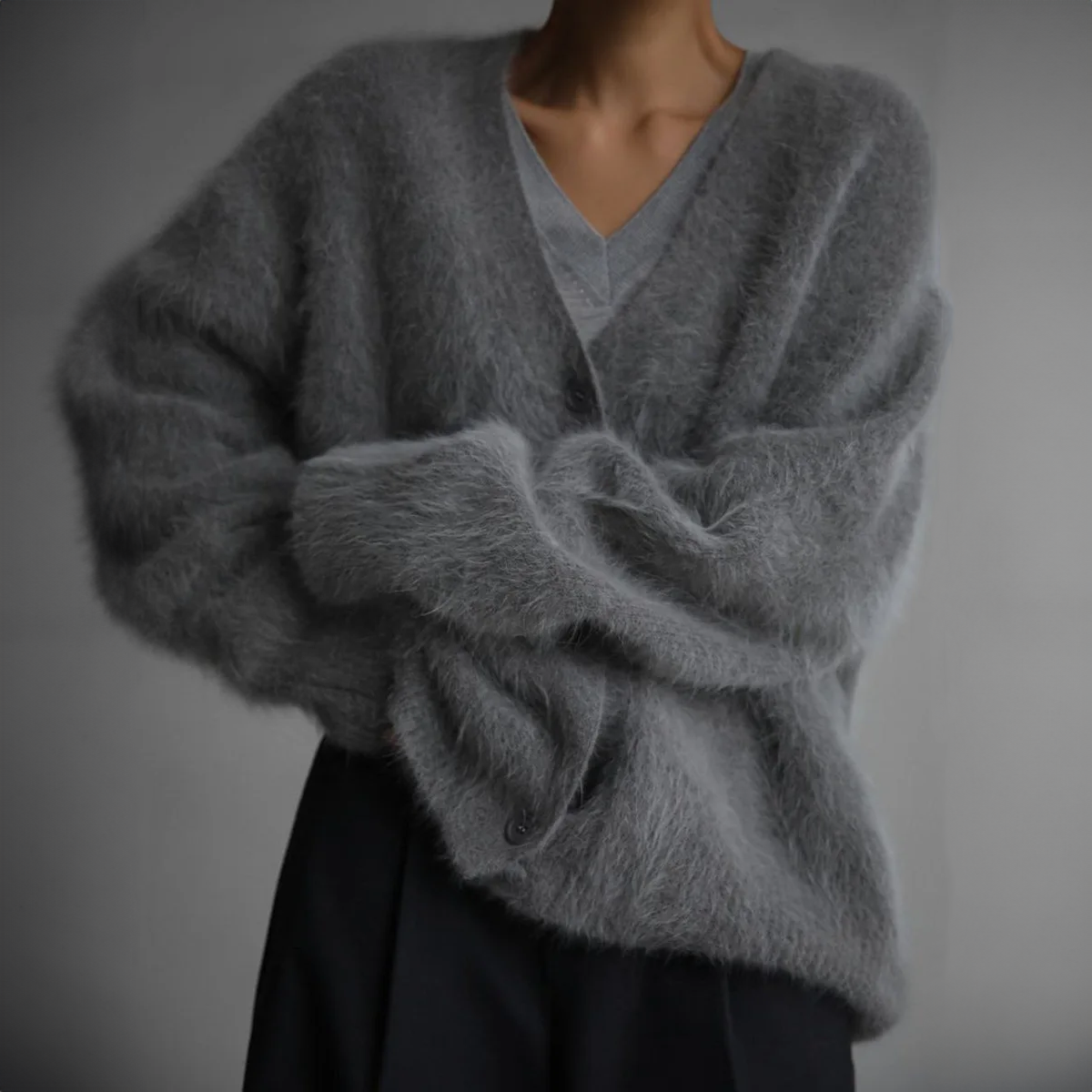 Soft cashmere cardigan for women | Crystal -2