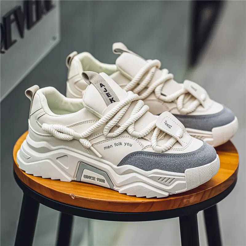 Classic leather low-top everyday trainers for men | Matteo -7