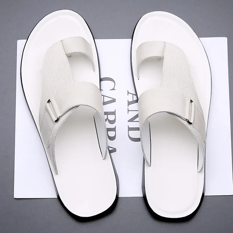 Classic leather everyday summer sandals for men | Ashmere -1