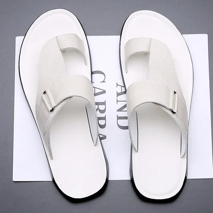 Classic leather everyday summer sandals for men | Ashmere -1