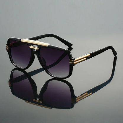 Oversized square aviator sunglasses for men | Caelum -4