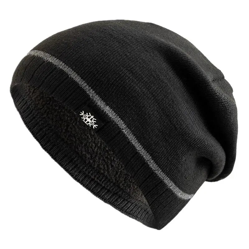 Warm knitted winter beanie for men -8