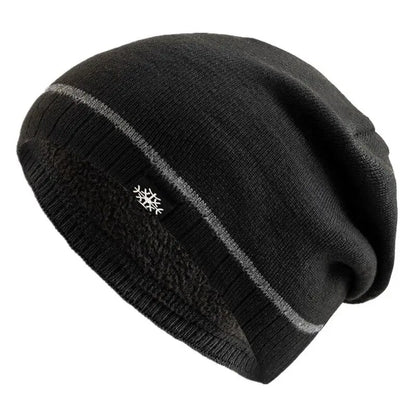 Warm knitted winter beanie for men -8