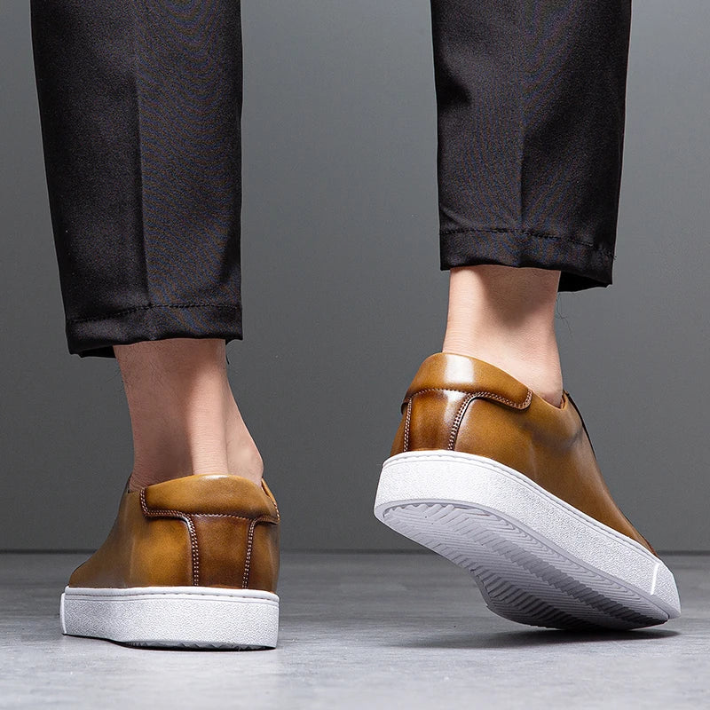 Leather casual trainer for men | Marco -25