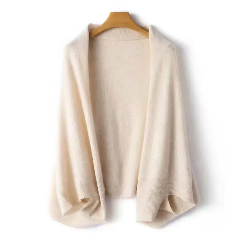 Elegant draped shawl cape piece for women | Seliora -3