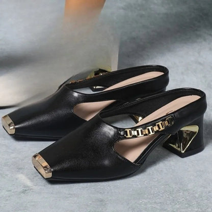 Heels elegant metallic for women | Clara -9