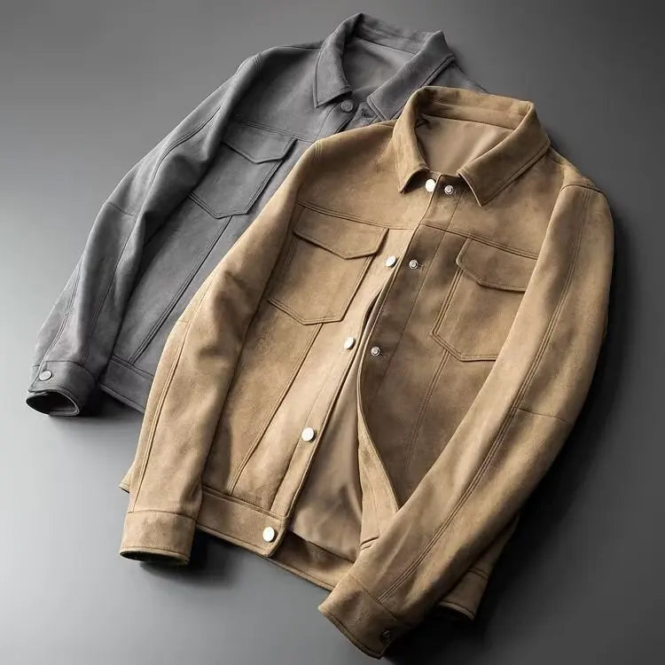 Classic suede everyday casual jacket for men | St. Clair -8