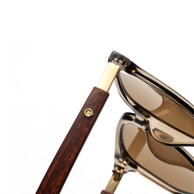 Wood-frame tinted sunglasses for men | Solvik -3