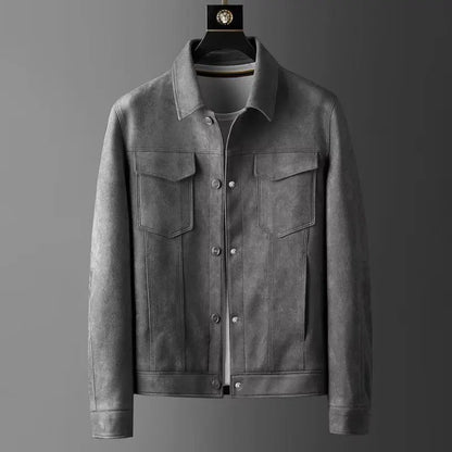 Classic suede everyday casual jacket for men | St. Clair -4