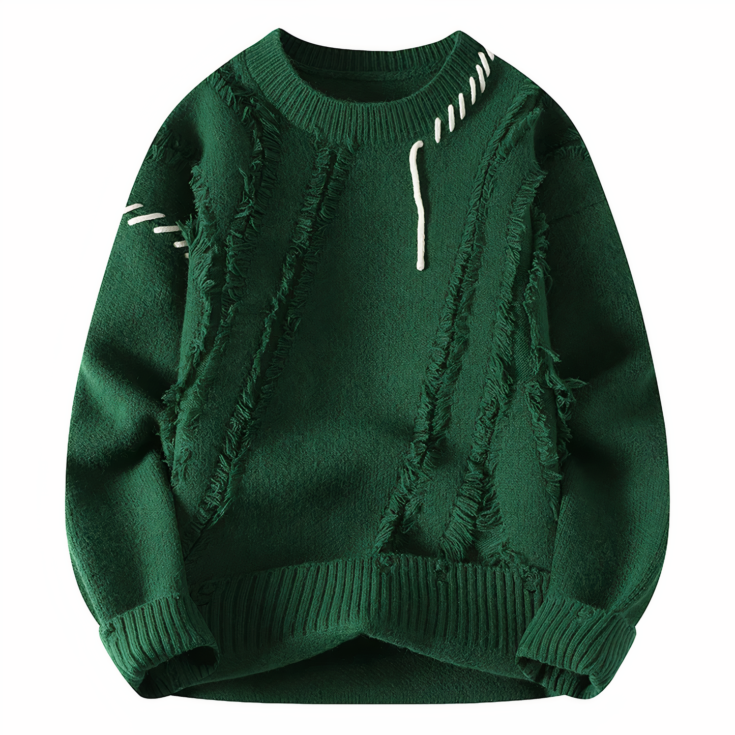 Knitted sweater with patchwork pattern for men | Jasper