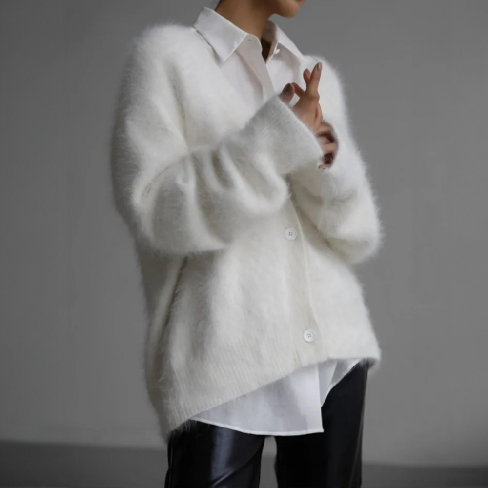 Soft cashmere cardigan for women | Crystal -7