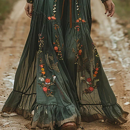 Romantic boho everyday maxi dress for women | Alina Soleil -5