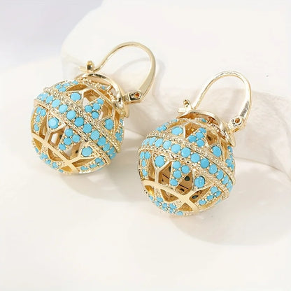 Globe drop earrings for women | Elowyn -4