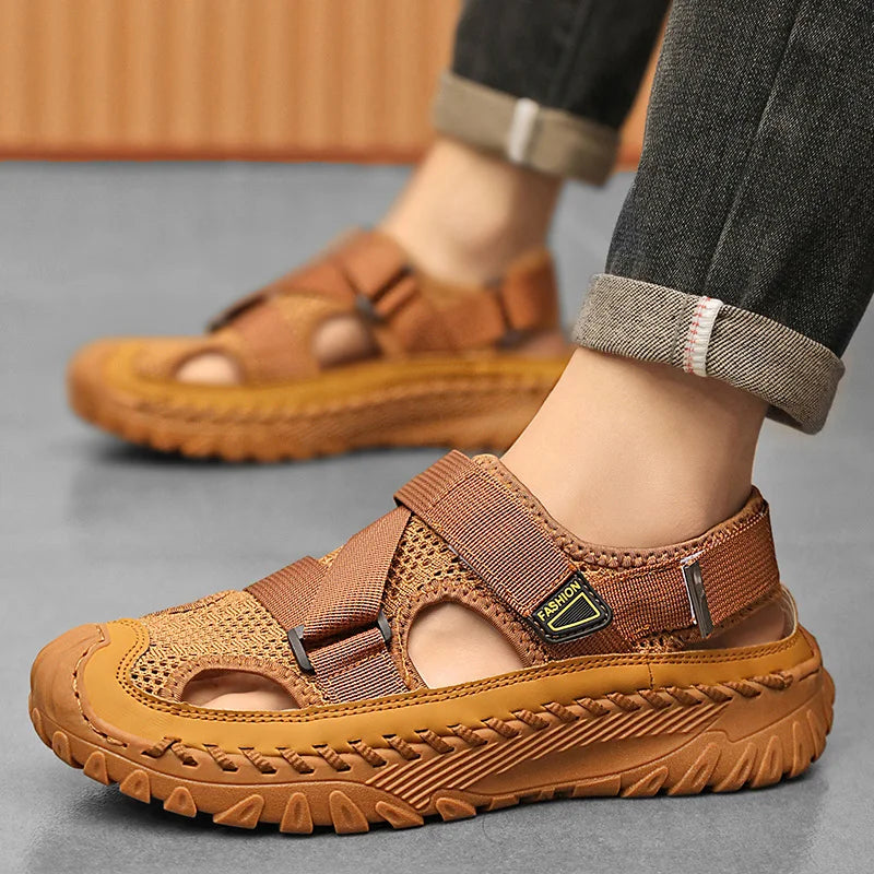 Closed-toe hiking sandals for men | Ravik -3