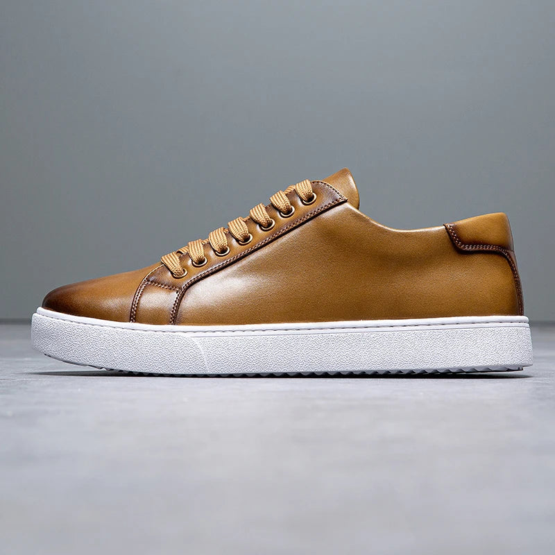 Leather casual trainer for men | Marco -21