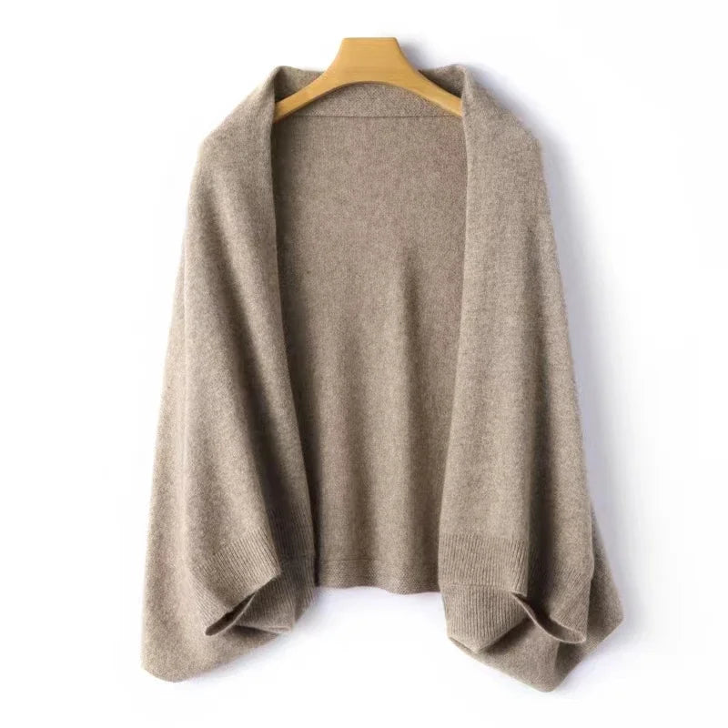 Elegant draped shawl cape piece for women | Seliora -1