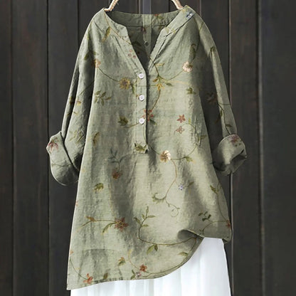 Chic blouse floral accents for women | Lara -7