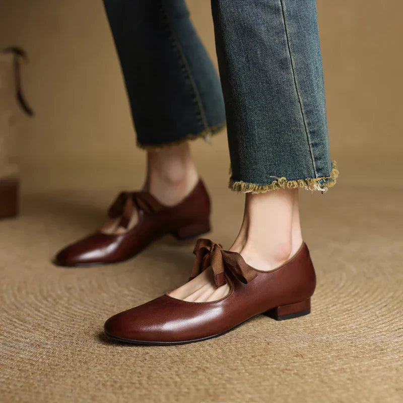 Chic lace-up ballet flats for women | Marvella -2