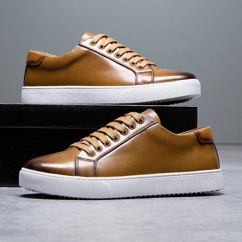 Leather casual trainer for men | Marco -22