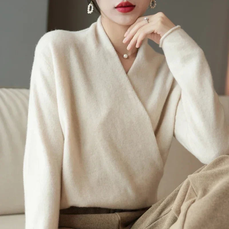 Soft cashmere crewneck jumper for women | Novelle -5