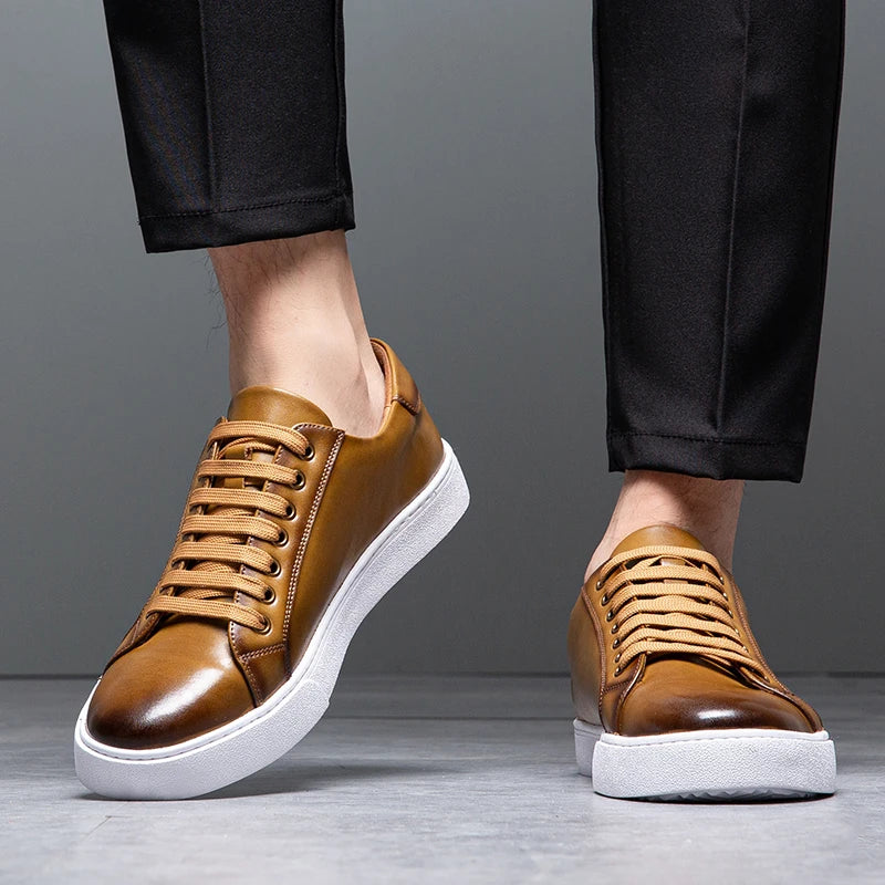 Leather casual trainer for men | Marco -26
