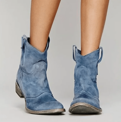 Classic suede orthopaedic ankle boots for women | Charlotte -1