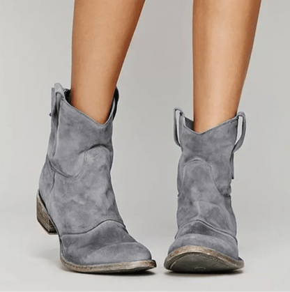 Classic suede orthopaedic ankle boots for women | Charlotte -4