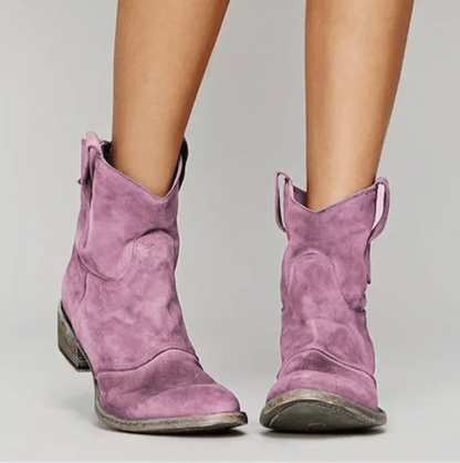 Classic suede orthopaedic ankle boots for women | Charlotte -5