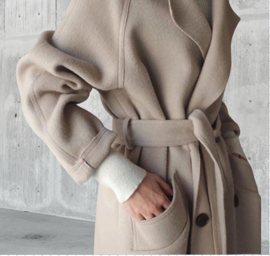 Long tailored winter coat for women | Seraphine -4