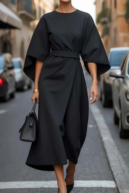 Belted maxi evening dress for women | Louise