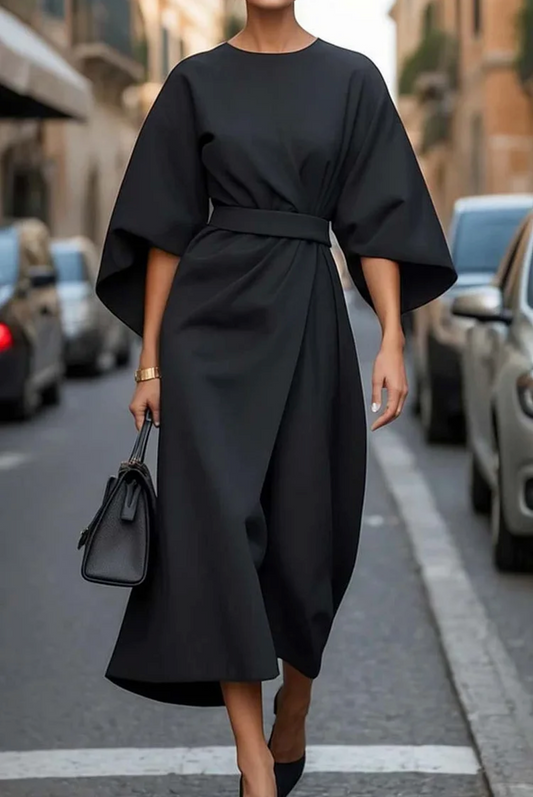 Belted maxi evening dress for women | Louise