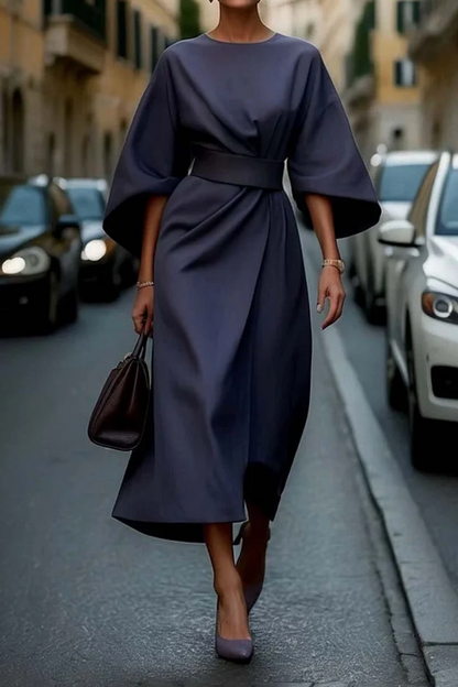 Belted maxi evening dress for women | Louise