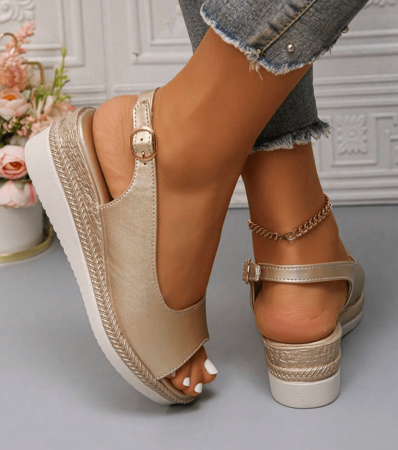 Orthopaedic slingback sandals for women -4