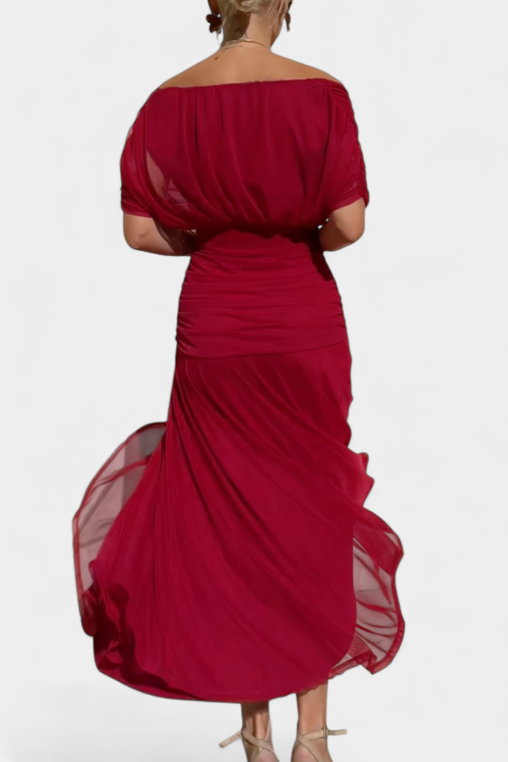Long floral V-neck maxi dress for women | Vivian -13