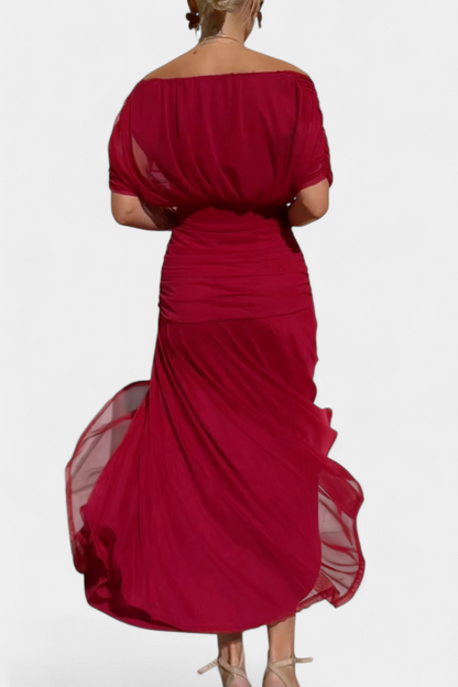 Long floral V-neck maxi dress for women | Vivian -13