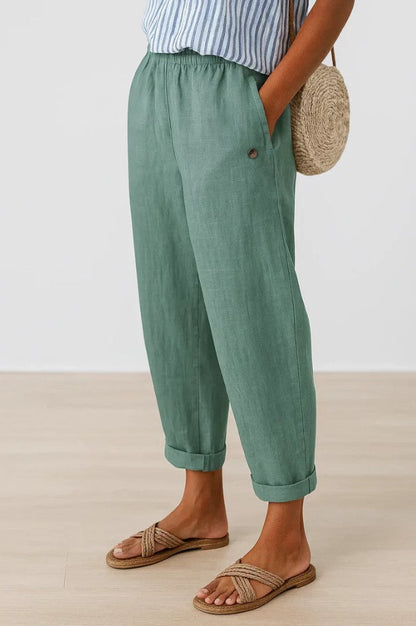 Relaxed straight-leg trousers for women | Roselle