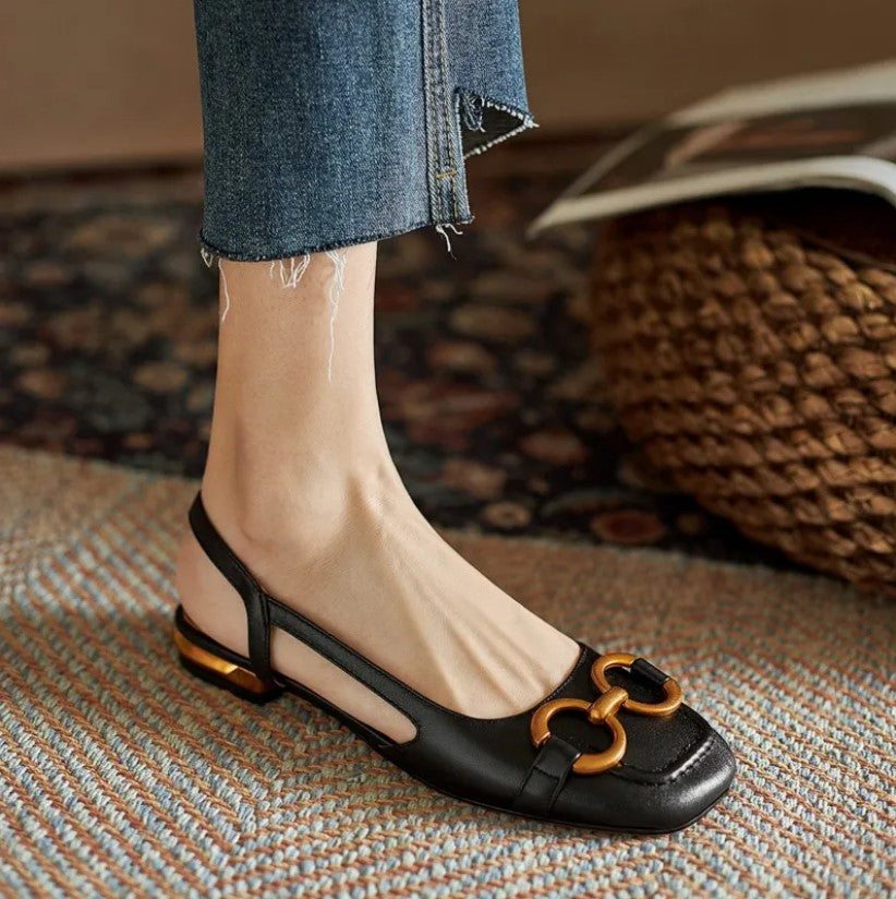 Orthopaedic leather buckle sandals for women | Camila -5