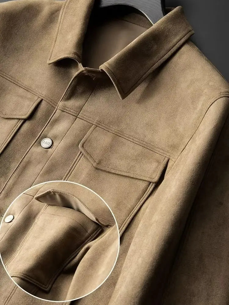 Classic suede everyday casual jacket for men | St. Clair -14