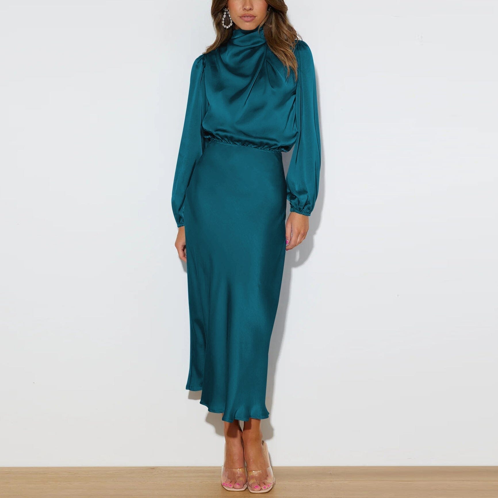 Elegant silk dress for women | Alessia -5